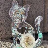 Katze mit Pusteblume Mint Bild 7