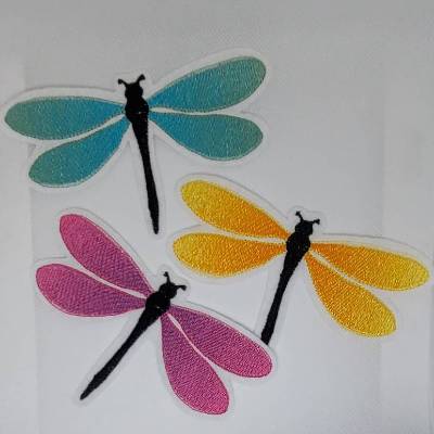 Applikation Libelle, Bügelbild, Patch