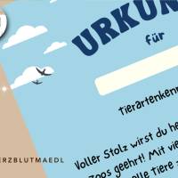 Geburtstag im Zoo für Kinder mit Tiermotiven | DIN A4 Schulausflug in den Zoo Bild 5