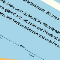 Geburtstag im Zoo für Kinder mit Tiermotiven | DIN A4 Schulausflug in den Zoo Bild 6