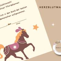 Reiterhof / Pferde Urkunde – Personalisierte A4 Mitgebsel für Kindergeburtstag & Reiterhof-Party Bild 8