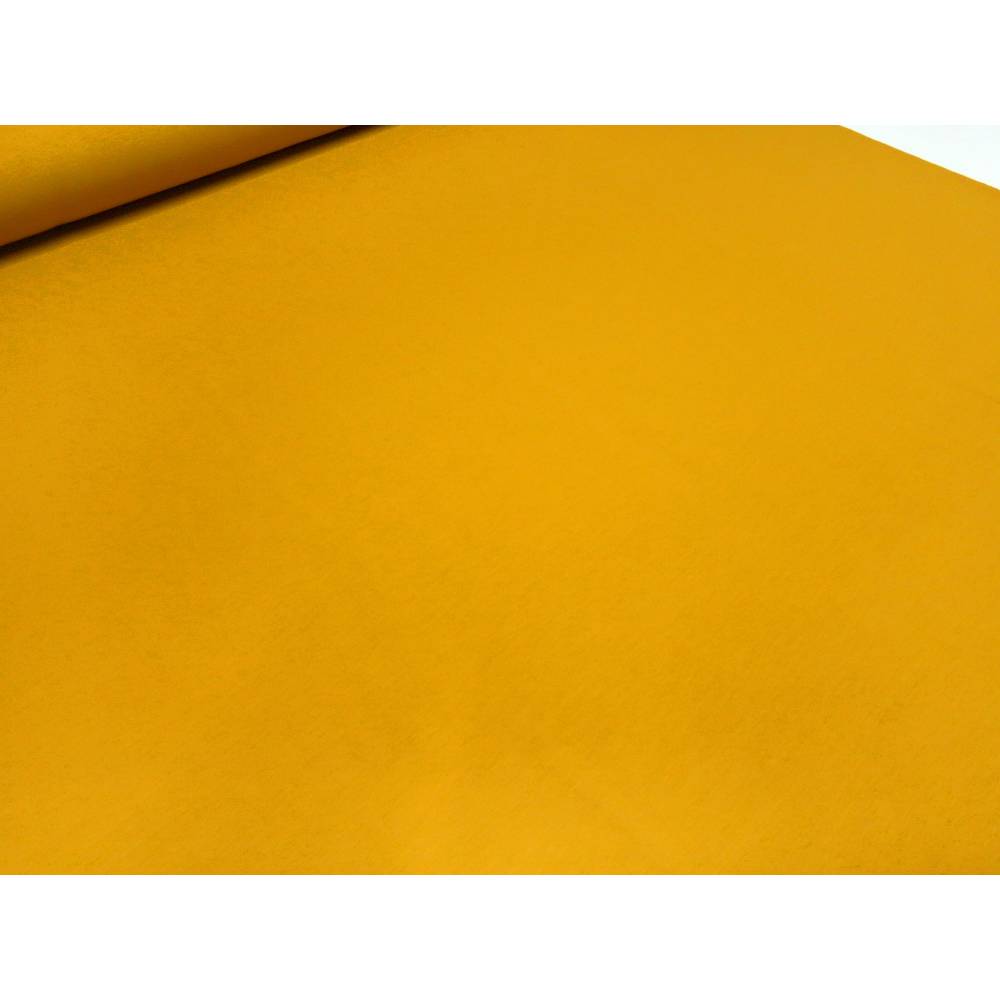 Baumwolle Meterware Senfgelb Stoff Baumwolle French Terry