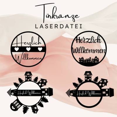 Türkränze als digitale Laserdatei - SVG, PNG, XCS - Cut & Engrave