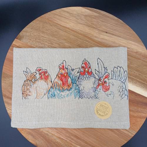 Küchenhandtuch Geschirrtuch Huhn Hühner