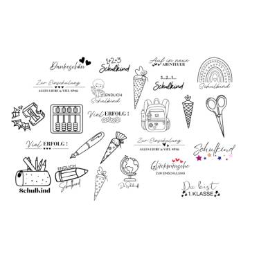 Einschulung Bundle PNG SVG Datei - Download Plotterdatei - Plotter File - Schule School - Deutsche Sprüche Schulstart Sc