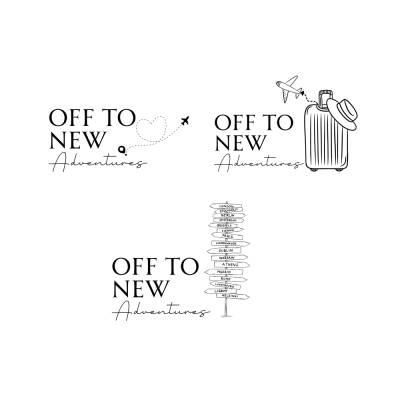 Off to new Adventures Bundle PNG SVG Datei - Download Plotterdatei - Plotter File - Geschenkidee - Travel World Welt 