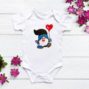 Stickdatei Gnom mit Herzballon in 6 Größen, Maschinenstickerei, Stickmuster mit Herz Motiv, süßer Gnom Bild 5