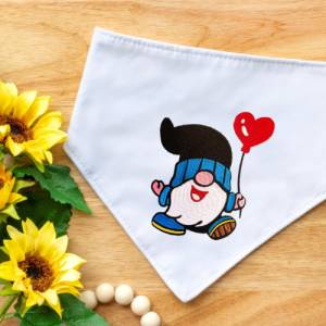 Stickdatei Gnom mit Herzballon in 6 Größen, Maschinenstickerei, Stickmuster mit Herz Motiv, süßer Gnom Bild 8