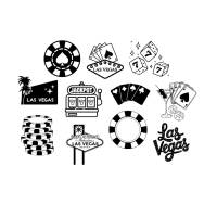 Las Vegas Bundle PNG SVG Datei - Download Plotterdatei - svg png Datei - USA Poker Strip Nevada Las Vegas Sign Jackpot Bild 1