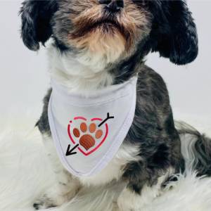 Stickdatei Hunde Pfote mit Pfeil im Herz in 6 Größen, Maschinenstickerei, Stickmuster mit Hundemotiv Bild 9