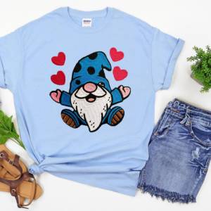 Stickdatei Gnom mit Herzen in 6 Größen, Maschinenstickerei, Stickmuster mit Herz Motiv, süßer Gnom Bild 7