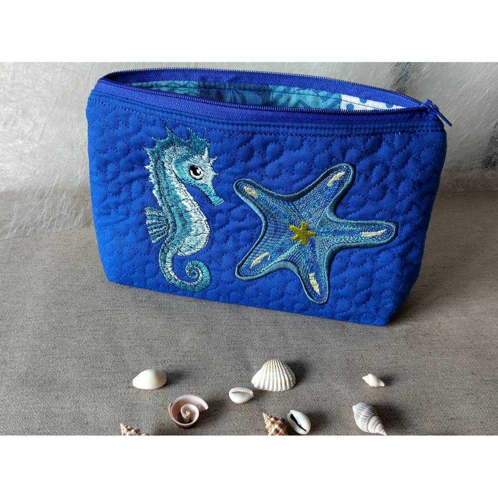 Maritimes Sommerspecial: 10 Stickdateien für 10x10cm – Seepferdchen, Anker & mehr Bild 1