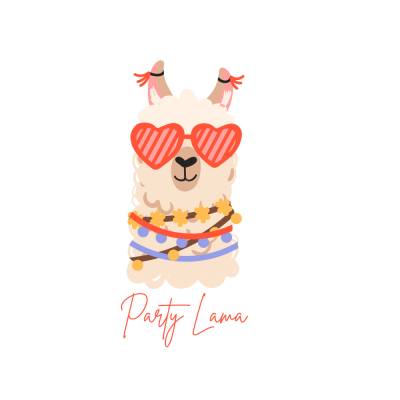Party Lama PNG SVG Datei - Download Plotterdatei - Plotter File - No drama llama