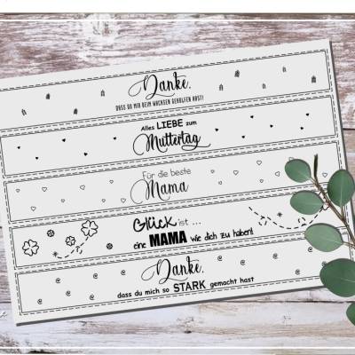 Banderole Mamaliebe 001 Druckvorlage  Din A4 - Dateiformat PDF