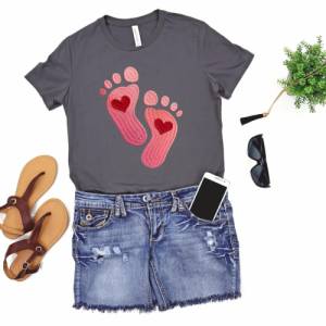 Stickdatei Baby Füßchen in 6 Größen, Maschinenstickerei, Stickmuster mit süßem Motiv zur Geburt Bild 7