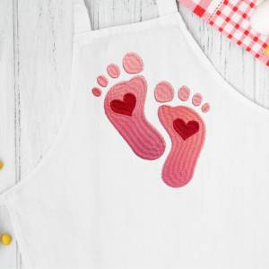 Stickdatei Baby Füßchen in 6 Größen, Maschinenstickerei, Stickmuster mit süßem Motiv zur Geburt Bild 8