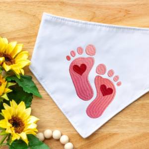 Stickdatei Baby Füßchen in 6 Größen, Maschinenstickerei, Stickmuster mit süßem Motiv zur Geburt Bild 9