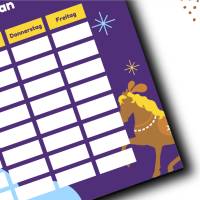 Stundenplan Pferd A4  als  PDF-Datei Bild 2