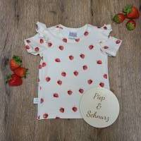 Kinder T-Shirt Erdbeere mit süßen Flügelchen aus traumhaft weichem BIO-Baumwolljersey in Größe 80