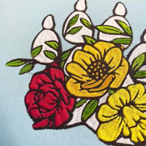 Stickdatei florale Hundepfote mit Kralle in 6 Größen, Maschinenstickerei, Stickmuster mit Hundemotiv Bild 4