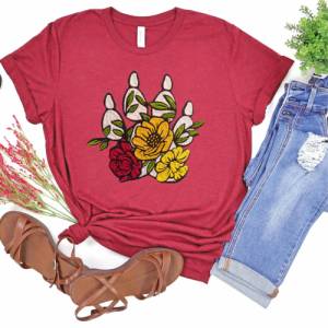 Stickdatei florale Hundepfote mit Kralle in 6 Größen, Maschinenstickerei, Stickmuster mit Hundemotiv Bild 8