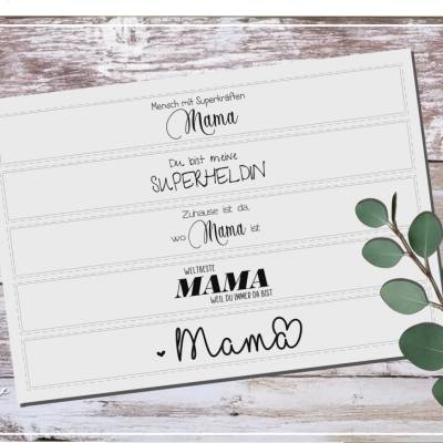 Banderole Mamaliebe 002 Druckvorlage  Din A4 - Dateiformat PDF