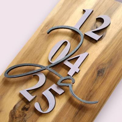 Personalisiertes Holzschild – Geschenk zur Hochzeit, zum Jubiläum oder Hochzeitstag individuell, persönlich, natürlich