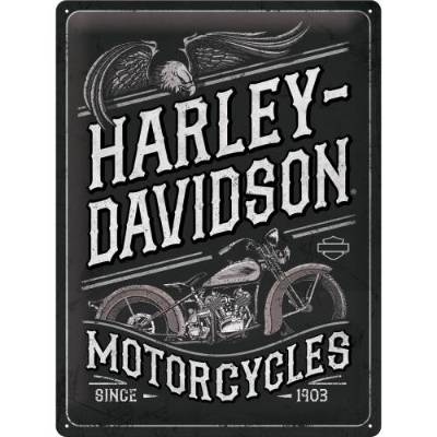 Harley-Davidson Blechschild Eagle 30x40 cm – Vintage Deko für Biker & Motorradfans