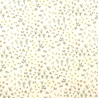 Musselin Double Gauze Baumwolle Blätter Blumen weiß Oeko-Tex Standard 100 (1m/10,00 €)