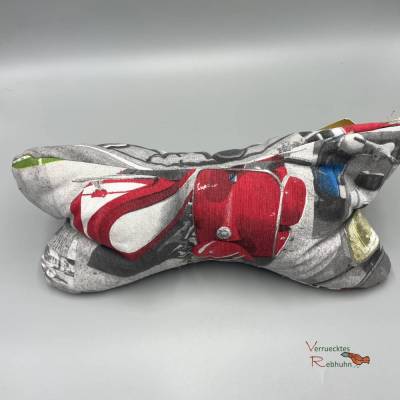 Lese-Relax Knochen gefüllt mit Bio Dinkelspelz – Ergonomisches Nackenkissen für entspanntes Lesen