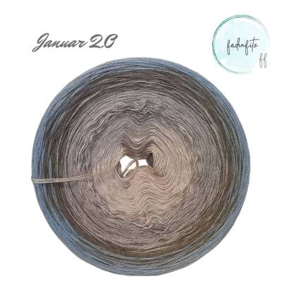 (75,88€/kg) Farbverlaufsgarn / Bobbel Januar 2.0