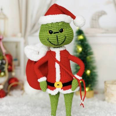 Amigurumi Weihnachtsfigur Häkelanleitung PDF – 29cm Figur – DIY Weihnachtsdeko – Anleitung für Erfahrene – Deutsch