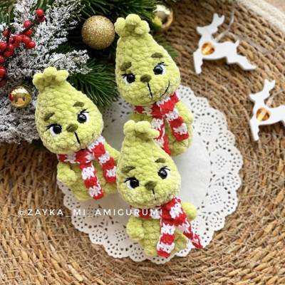 Häkelanleitung PDF – Grüner Weihnachtscharakter – Amigurumi Figur 10 cm – DIY Weihnachtsdeko – Schlüsselanhänger – Deuts