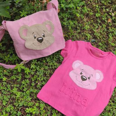 Stickdatei Teddy Bär Kopf Doodle Applikation – 5 Größen Set inkl. Anleitung | Design-by-Jasmina Set 2573