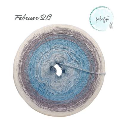 (75,88€/kg) Farbverlaufsgarn / Bobbel Februar 2.0