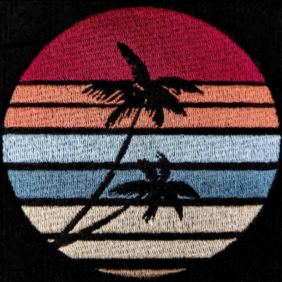 Palmen Color Lichteffekt Stickdatei 10x10cm