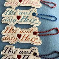 Stickdatei ITH Anhänger Hör auf dein Herz Bild 3