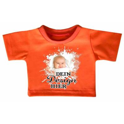 Teddy und Puppen Mini T-Shirt personalisiert mit deinem Wunschdruck, individuell bedruckt mit Text, Logo, Foto