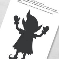 Wichtel Schablonen zum Ausdrucken mit Wichteln und Fußspuren, Wichtelstreiche Zubehör Bild 4