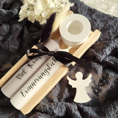 Trauerkerzen Set Nimm dir was du brauchst – Erinnerungslicht Beerdigung Trostlicht Geschenk