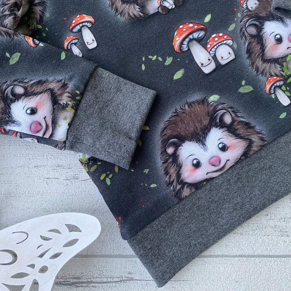 Sweatstoff Igel Sweat Stoff Igelshirt Größe 80, Sweatshirt Mit