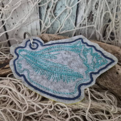 Anhänger Muschel ITH Stickdatei 10x10cm