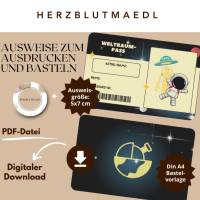 Weltraum-Abenteuer für Kinder: Personalisierte Ausweise zum Ausdrucken für unvergessliche Universum-Feiern Bild 1