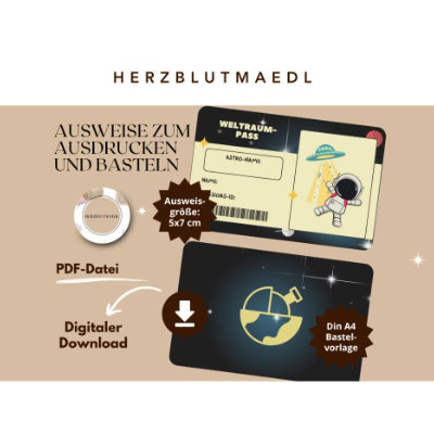 Weltraum-Abenteuer für Kinder: Personalisierte Ausweise zum Ausdrucken für unvergessliche Universum-Feiern