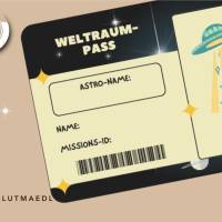 Weltraum-Abenteuer für Kinder: Personalisierte Ausweise zum Ausdrucken für unvergessliche Universum-Feiern Bild 4