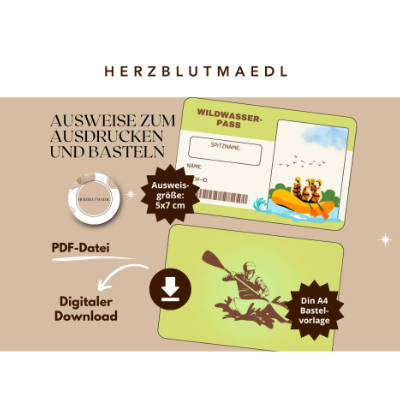 Spaßige Rafting-Ausweise – Das perfekte Mitgebsel für unvergessliche Wasserabenteuer!
