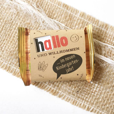 Druckvorlage neues Kindergartenjahr, Start Kindergarten, Banderole, Geschenkidee Erzieher, von Eltern, Hallo, Willkommen