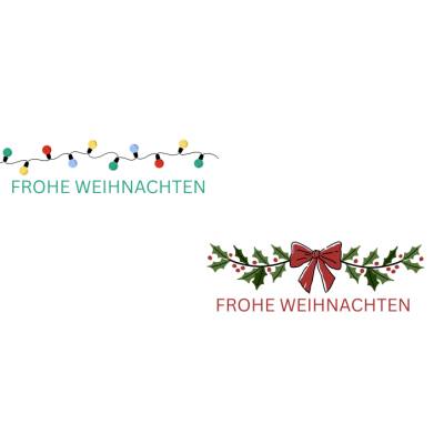 Weihnachtsgirlande Frohe Weihnachten Bundle PNG SVG Datei - Download Plotterdatei Plotter File - Christmas garland