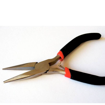 Schmuckzange Flachzange 12 cm Schwarz Rot – Profi-Schmuckwerkzeug für präzise Schmuckherstellung