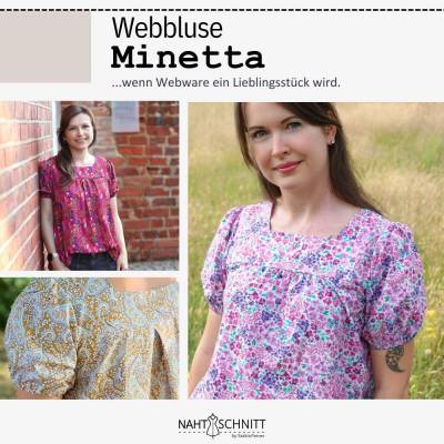 Webbluse Minetta – wenn Webware ein Lieblingsstück wird | luftige Sommerbluse, Gr. 75–122 cm BU